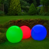 Leuchtkugel AußEnlampe Gartendeko G4 Kugellampe Rot GrüN Blau D 15 Cm 3Er Set