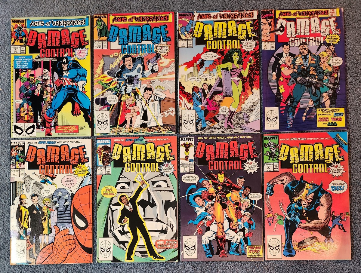DAMAGE CONTROL+ACTS OF VENGEANCE #1-4 Complete Sets Marvel 1989-90 VF/NM