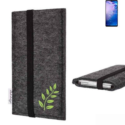 für Sharp Aquos Zero6 Handyhülle Blätter Schutz Tasche Filz