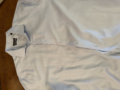 Calvin Klein Men's Steel Slim-Fit Herringbone Dress Shirt 17.5 34/35 XL |  eBay