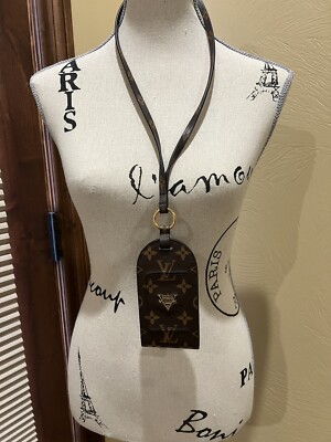 Authentic Louis Vuitton Shades Card Holder With Neck Strap