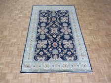 6 X 9'3 Hand Knotted Navy Blue Mahal Peshawar Oriental Rug G5127
