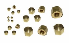 HUTMUTTER M3 M4 M5 M6 M8 M10 M12 M14 Messing blank DIN 917 niedrige Hutmuttern