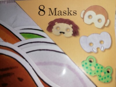 Lieber Zoo Kinder Party Gesichtsmasken - 8er Pack Affe Elefant Frosch Löwe Tiere 