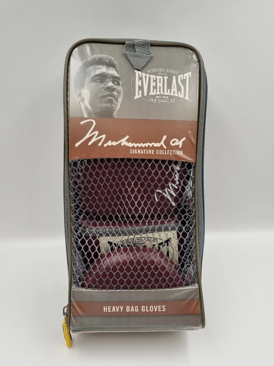 RARE MUHAMMAD ALI Signature Collection EVERLAST Heavy Bag Gloves L