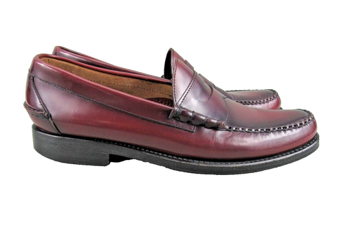 Johnston & Murphy Ski Moc Handcrafted Burgundy Penny Loafer 24 9003 Sz US 12A - Picture 3 of 6