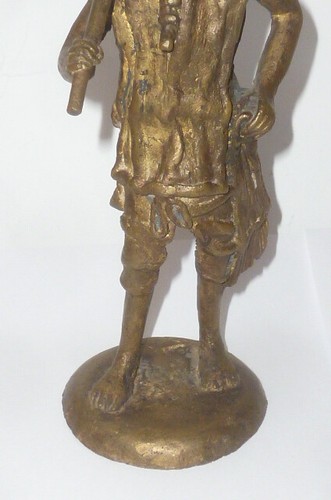 Alte afrikanische ? Bronzefigur Skulptur Afrikaner Bronze bronce Figur Kämpfer ? - Bild 4 von 11