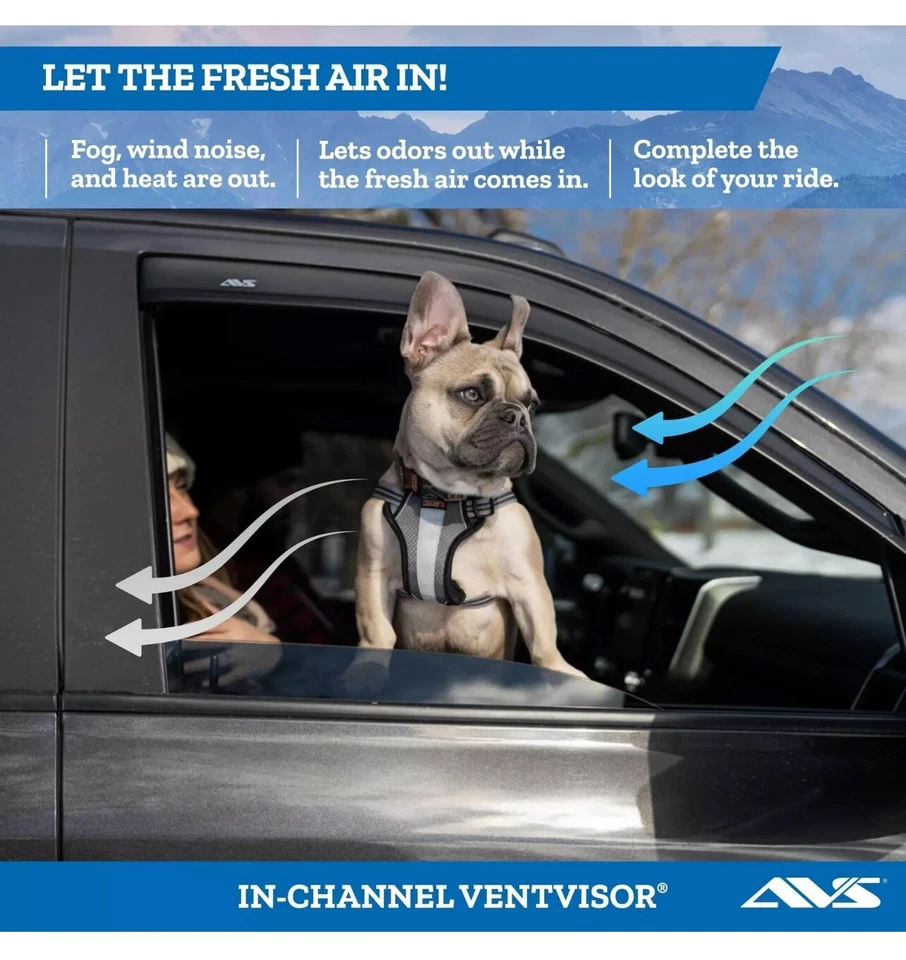 Viseiras de ventilação de janela lateral no canal AVS 2009-2023 Ram Crew Cab 1500, 2500 e 3500 - Imagem 3 de 4