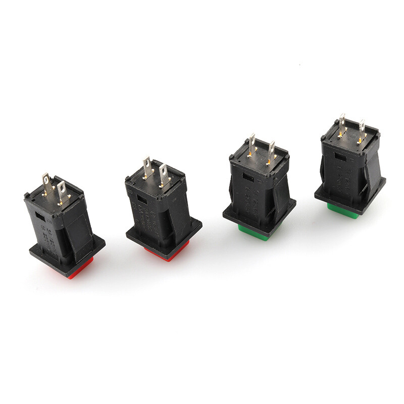 White On-Off Latching Square Push Button Switch 12mm SPST