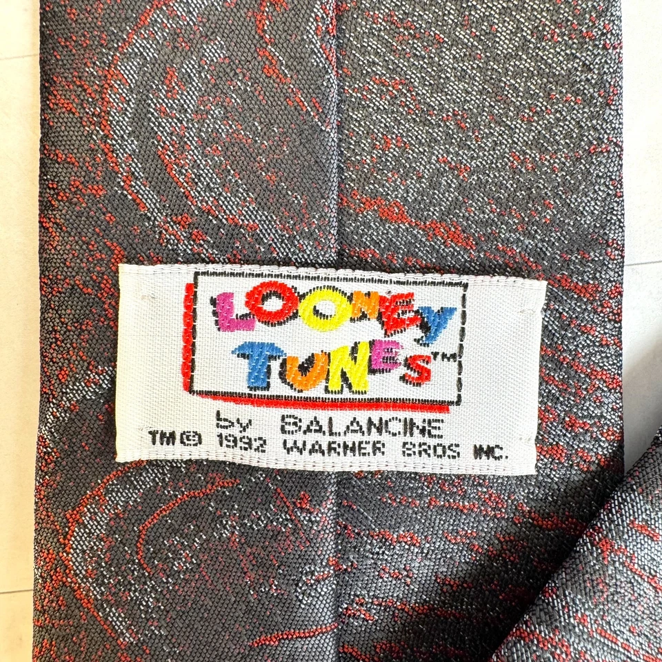 Corbata de colección Looney Tunes Tazmanian Devil Hecha en EE. UU. 1992 Warner Bros dibujos animados Foto 2 de 4