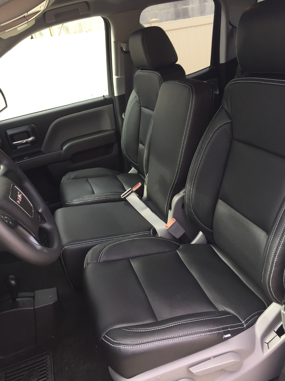 Black Leather Seat Covers Upgrade for 20142018 Chevy Silverado Double