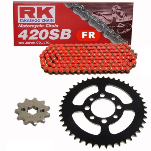 Juego De Cadena Suzuki TSX 50 91-97 Cadena RK FR 420 SB 126 Abierto ROJO 12/54