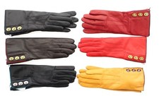 Coach Women's Leather Gloves, Triple Turnlock, Cashmere Lined 82825, MSRP 168