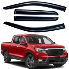 Tape-on Window Visor Vent Shade Deflector For 2017-2025 Honda Ridgeline Crew Cab