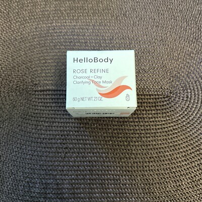 Hello Body Rose Refine Charcoal+Clay Clarifying Face Mask 60g Neu