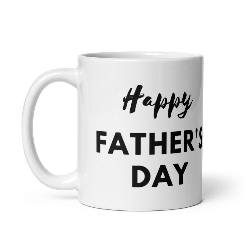 Mug tasse blanc brillant cadeau Fête des Pères et Father's Day en céramique