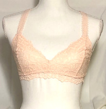 Xhilaration Racerback Lace Bralette in blush pink, Small NEW 