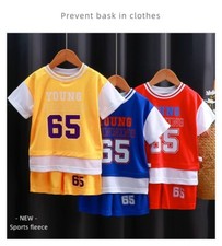2pcs Kids Baby Boys Short Sleeve Outfits Clothes Sports T-shirt Shorts 0-8T