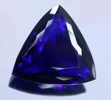 Deep Blue Tanzania OF Tanzanite Trillion CERTIFIED 50 Ct Natural Loose Gemstone