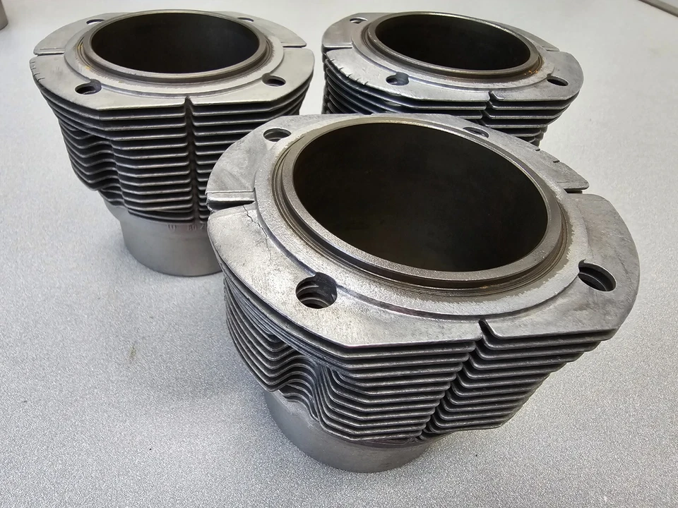 LOTE DE 3 CILINDROS BIRALES USADOS ORIGINALES PORSCHE 911 914-6 MAHLE 80ZD3 1966-69 NLA Foto 2 de 4
