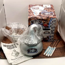 HERSHEYS Kisses DESSERT FONDUE 100th Anniversary Kit Candy BOWL w/Forks 2007