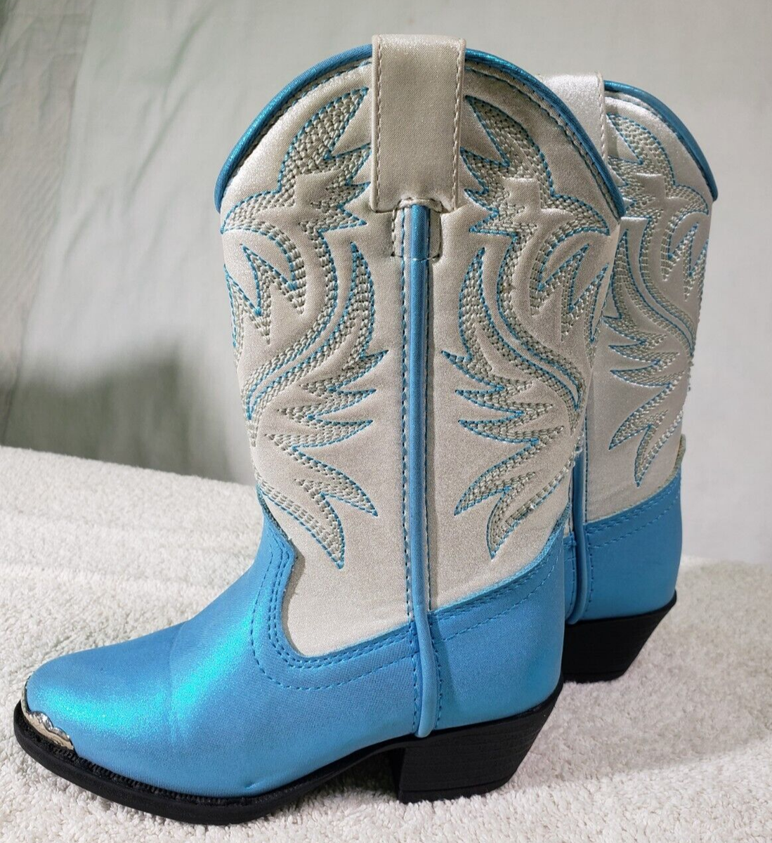 【COLOR iN ID】four seasons western boots Old West Girls' Western Boots, 4-Row Stitch, Antique Pink at