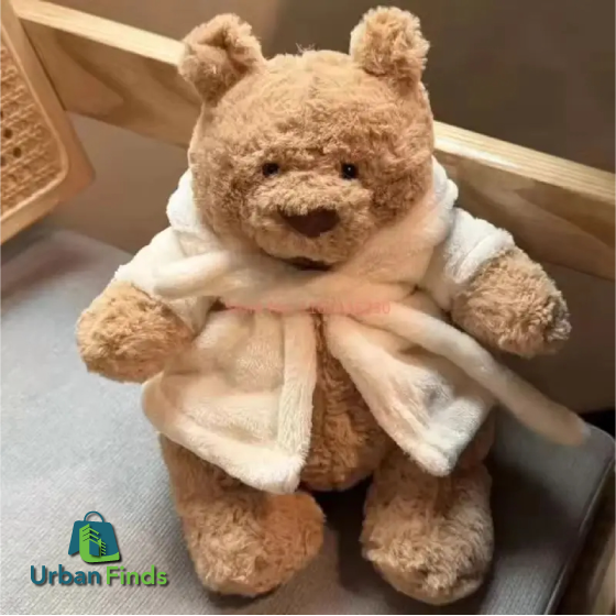 Jelly Cat Bartholomew Bear Jellycat Bartholomew Bear Bathrobe Plush - 26cm Brown Bear In Blue Bag, New With Tags Bartholomew Bear Plush Jelly Cat 26cm Brown New With Tags - Foto 3