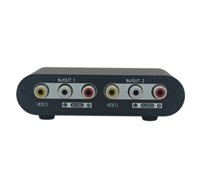 2 in 1 Out AV Switch RCA Switcher Composite Video L/R Stereo Audio Selector V21