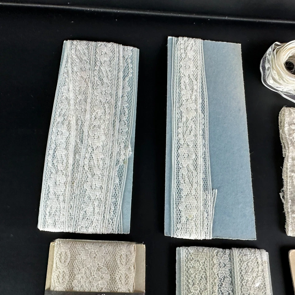 Vintage Lace Trim Lot 1940s 1950s 60s 70s 80s Sewing Fashion Embroidered Retro - Image 3 of 4