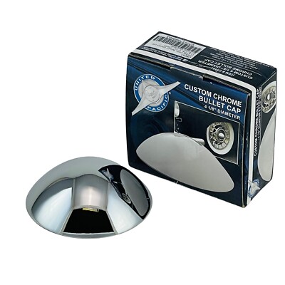 United Pacific C8051 Wheel Center Cap   4.125 x 1.5 H Chromed Steel, Bullet