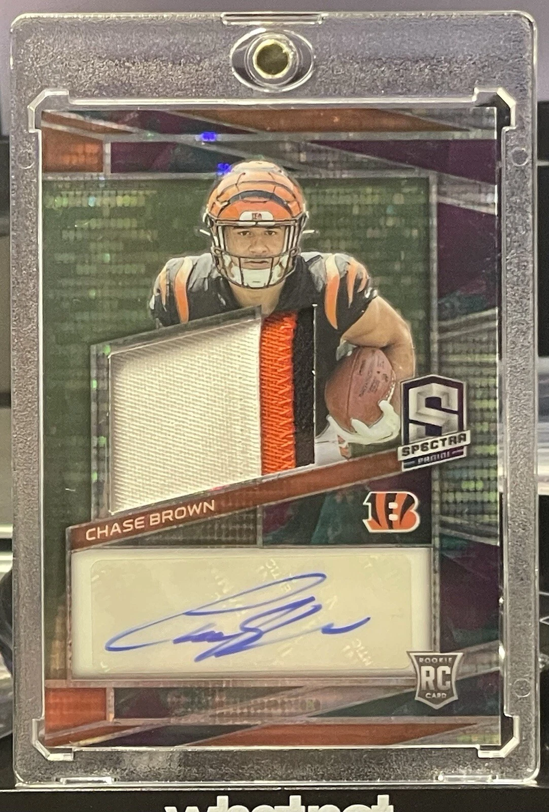 2023 Panini Spectra Chase Brown #205 CELESTIAL PRIZM RPA (RC) /75 SP! BENGALS!🔥