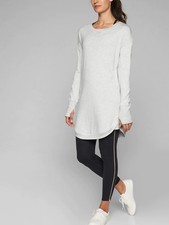 NWT Athleta Recharge Dress, Light Grey Heather SIZE L      868905 v1223