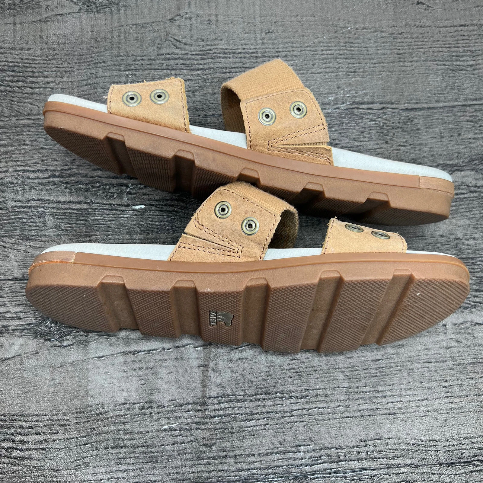 sorel torpeda slide ii double straps suede leather shoes