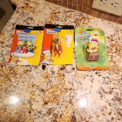 Kurt S. Adler Simpsons & SpongeBob SquarePants Christmas Ornaments Set of 3