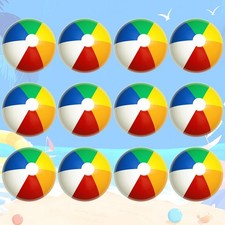 Beach , 12 Pcs Beach Balls Bulk, 12" Inflatable Beach Balls for , Pool Party ...