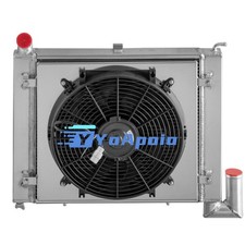 3 Row Aluminum Radiator Shroud Fan For Chevy Corvette 1963-1972 5.3l 5.4l V8