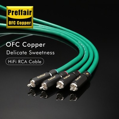 HiFI Silver Plated RCA Kabel Hochwertiges OFC RCA Audiokabel RCA-Stecker