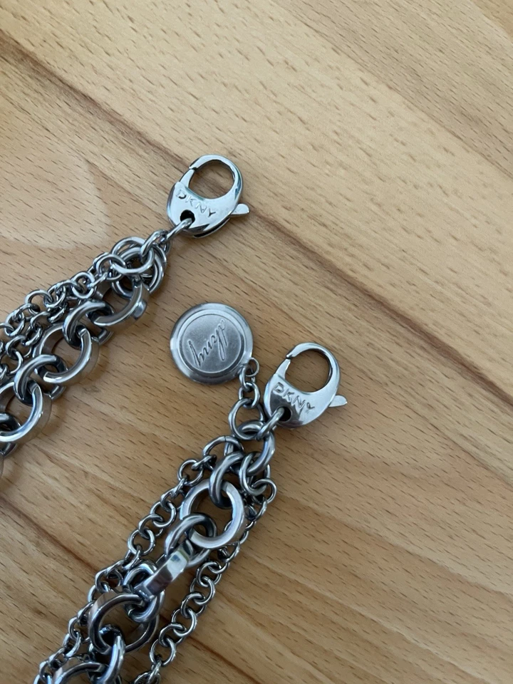 DKNY Collier Kette und Armband Edelstahl Silber Damen Schmuck Geschenk - Bild 3 von 4