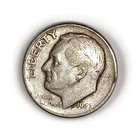 1947-P Roosevelt Dime - Circulated Condition - 90% Silver - US Coin - 2053
