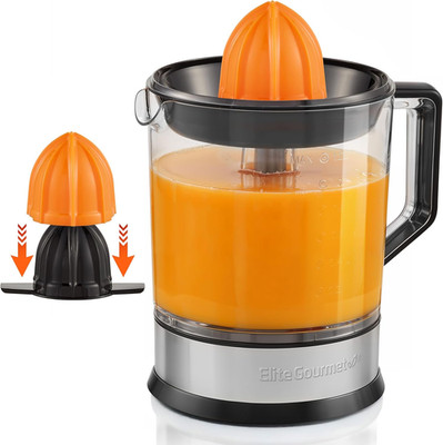 ETS047 Bpa-Free 40-Watt Electric Citrus Juicer with 2 Cones, Compact, Large Volu