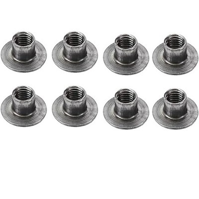 8 Pack Weld Nuts, 1/4''-20 Weld-On Nut tabs, for Casters or Leveli Size: 1/4-20