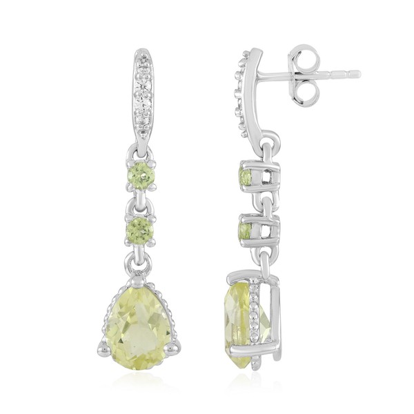 Ouro Verde Quarz-Silber-Ohrringe-image