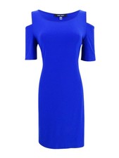Nine West Women's Cold-Shoulder Dress (2, Royal Blue)