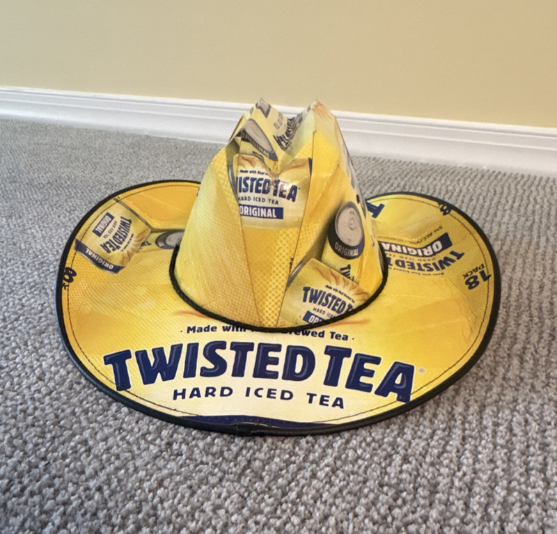 Twisted Tea Hard Iced Tea Original Collectible Breweriana Cowboy Hat
