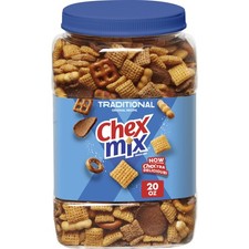 Chex Mix Traditional Original Recipe Snack Mix, Tub, 20 20 Ounce Pack of 1
