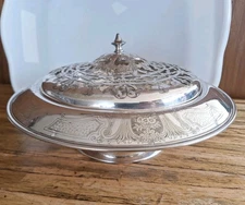 Middletown Conn Silver Plate Aesthetic Flower Arranger Floral Frog Bowl Nouveau