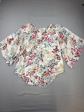 Ariat Women  s Floral Blouse Size M Western Boho Flowy Sleeves Lightweight