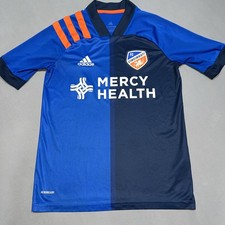 ADIDAS FC Cincinnati Authentic Soccer 2020 Primary Jersey Youth 13-14 Blue-5169