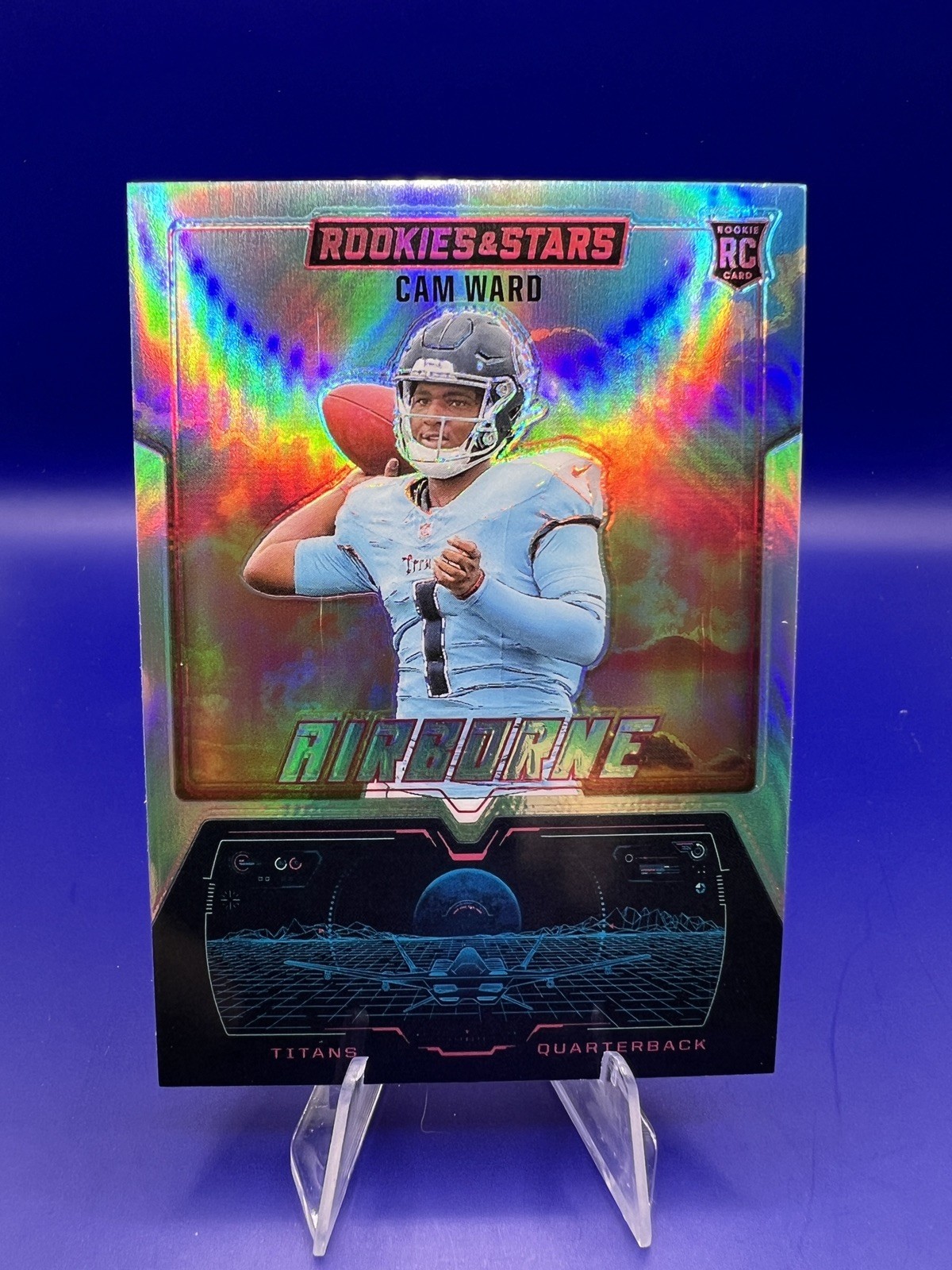 2025 Panini Rookies & Stars Cam Ward RC Rookie Airborne Silver Prizm Titans