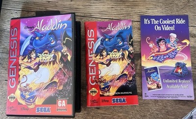 Disney Aladdin Sega Genesis NTSC USA komplett CIB mit Handbuch getestet sehr guter Zustand
